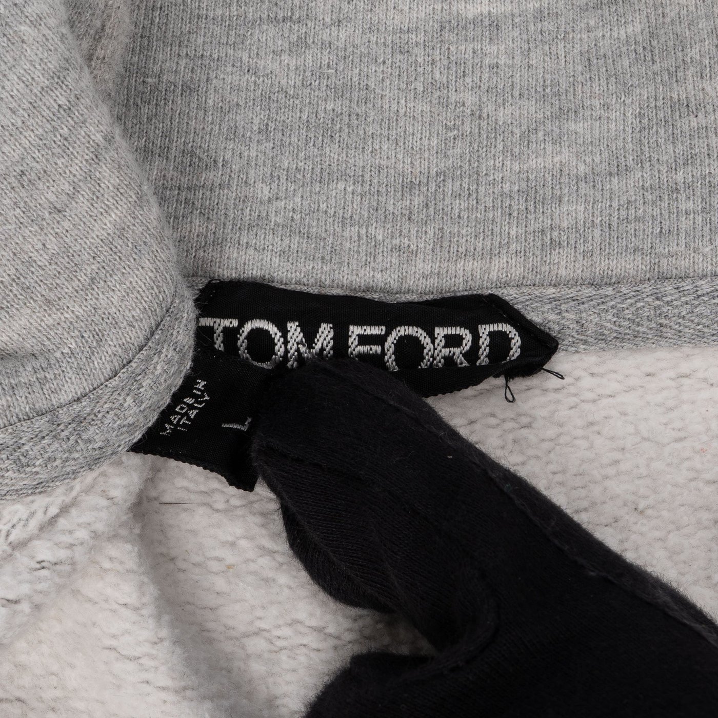 Tom Ford Grey Cotton Men Zipper Jacket (L)