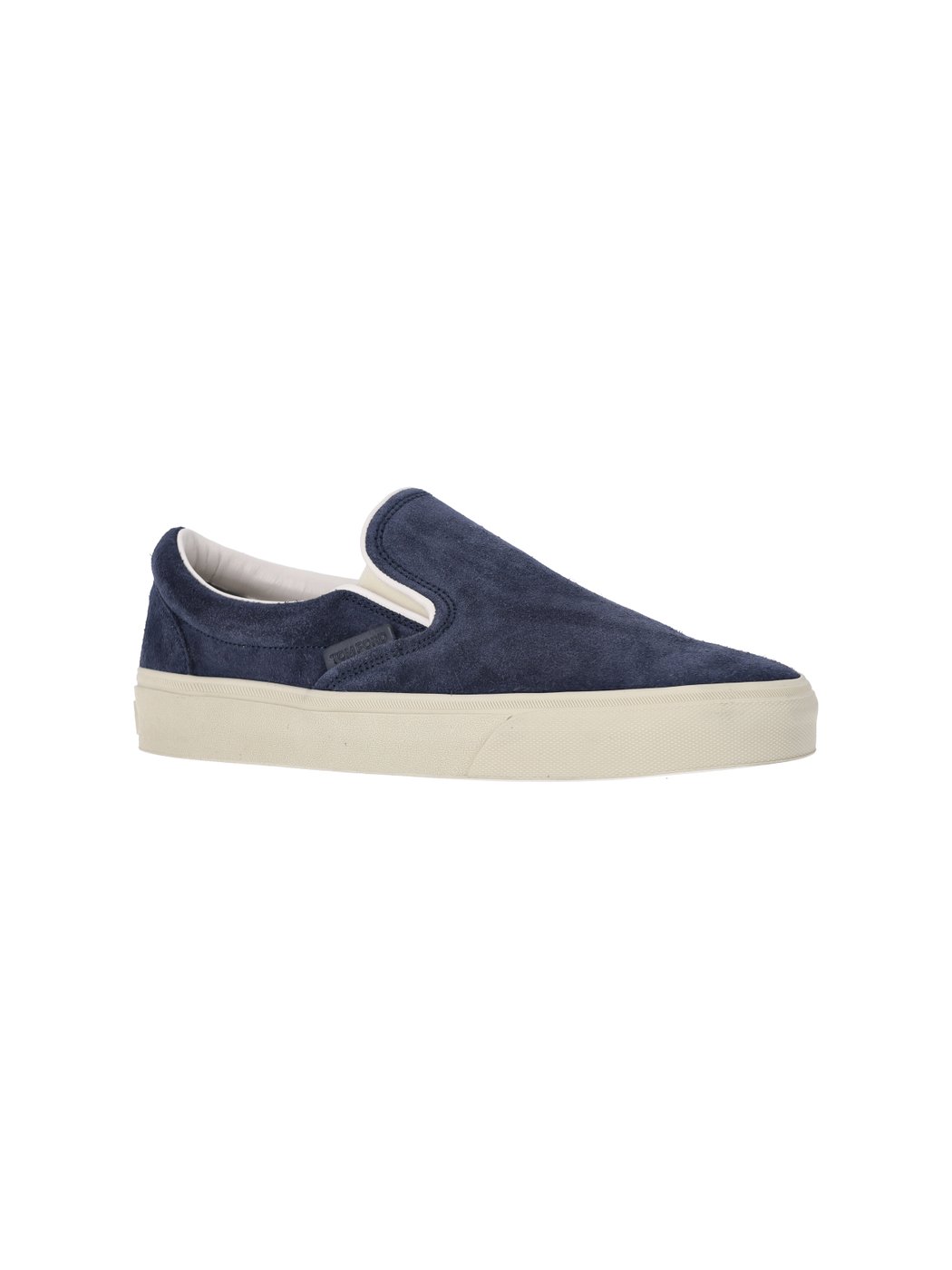 Suede Slip-On Sneakers with Elastic Side Panels