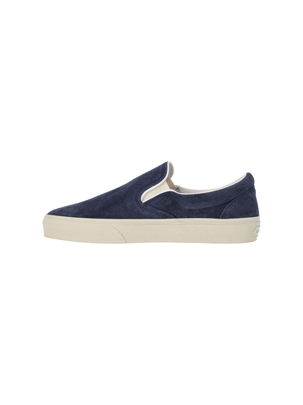 Suede Slip-On Sneakers with Elastic Side Panels