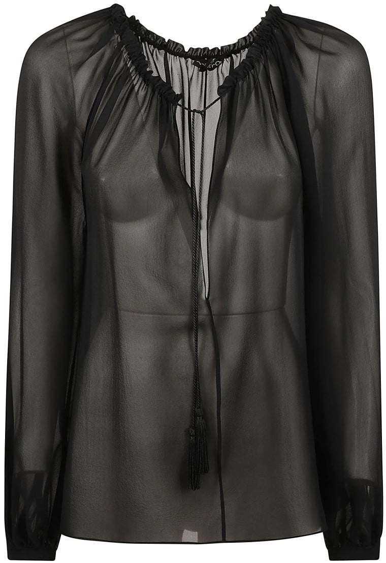 Sheer Black Silk Shirt