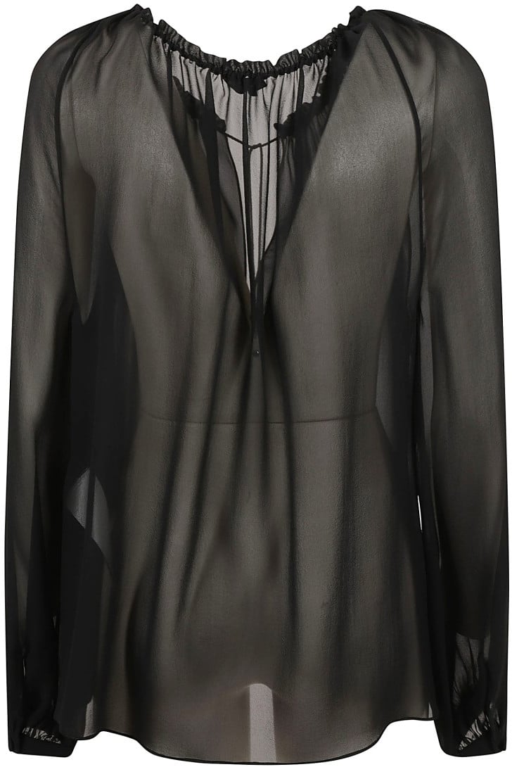 Sheer Black Silk Shirt