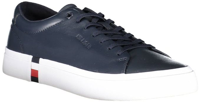 Tommy Hilfiger Blue Leather Men Sneaker