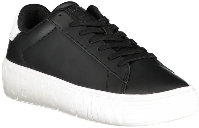 Tommy Hilfiger Black Polyurethane Men Sneaker