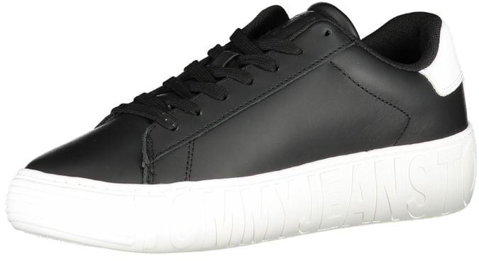 Tommy Hilfiger Black Polyurethane Men Sneaker