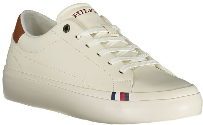 Tommy Hilfiger White Polyurethane Men Sneaker
