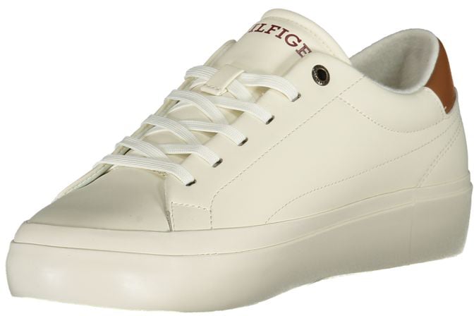 Tommy Hilfiger White Polyurethane Men Sneaker