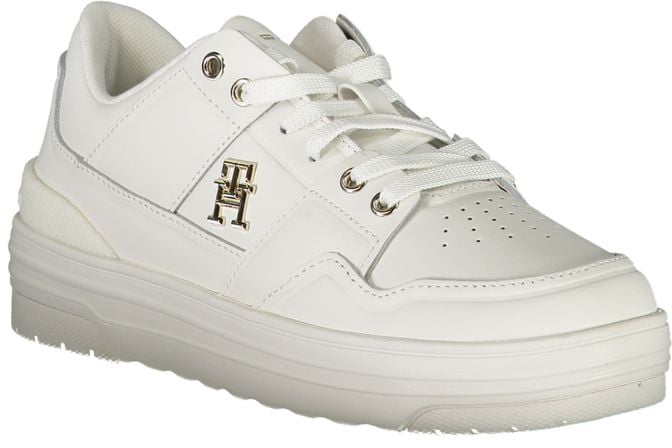 Tommy Hilfiger White Leather Women Sneaker