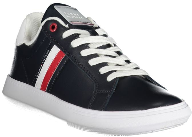 Tommy Hilfiger Blue Leather Men Sneaker