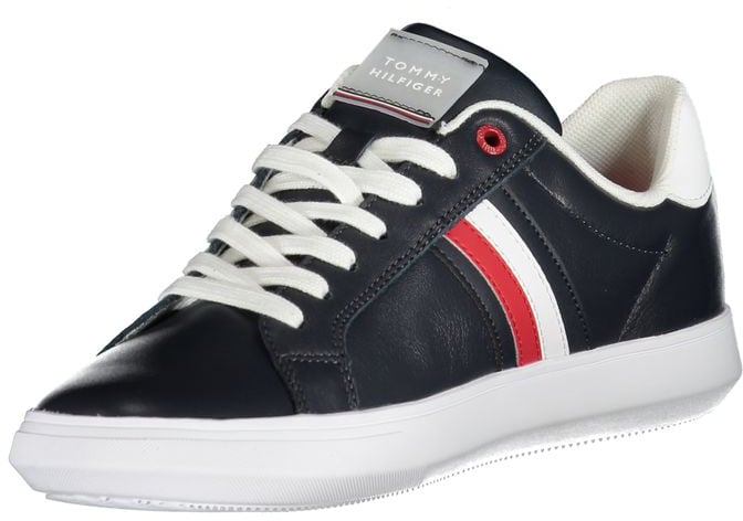 Tommy Hilfiger Blue Leather Men Sneaker