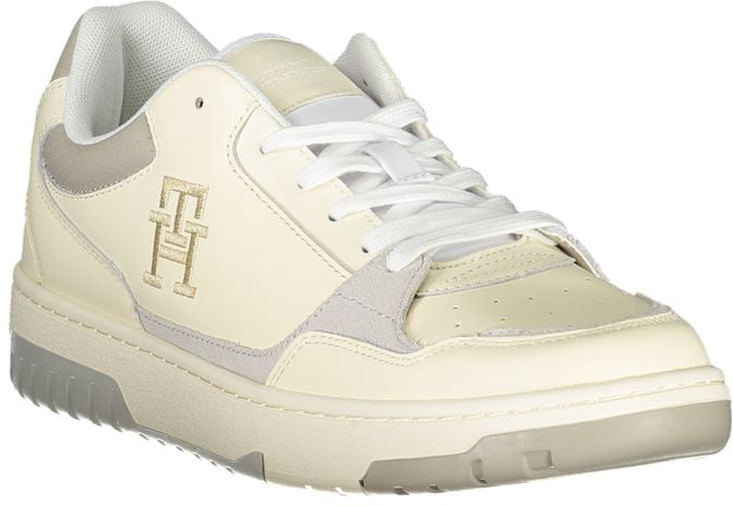 Tommy Hilfiger Beige Sports Sneakers with Unique Embroidery