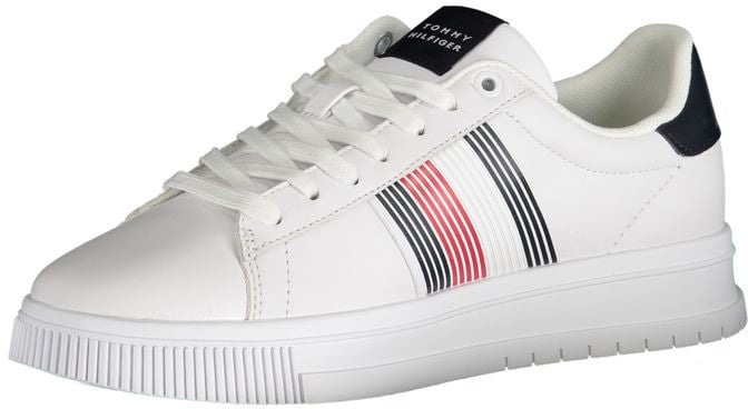 Tommy Hilfiger White Polyurethane Men Sneaker