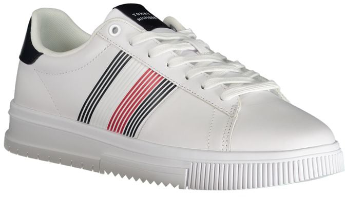 Tommy Hilfiger White Polyurethane Men Sneaker
