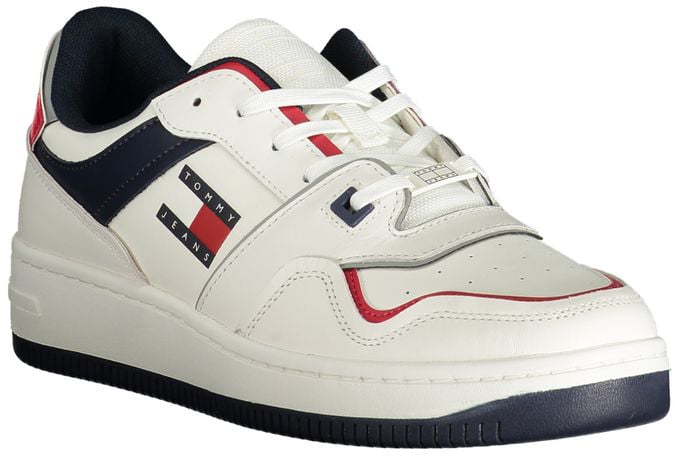 Tommy Hilfiger Bianco Polyurethane Men Sneaker
