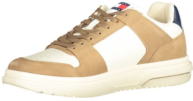 Tommy Hilfiger Beige Leather Men Sneaker