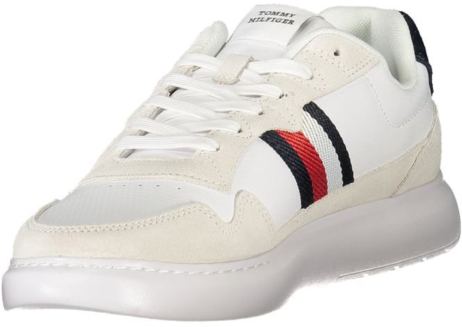 Tommy Hilfiger White Polyurethane Men Sneaker