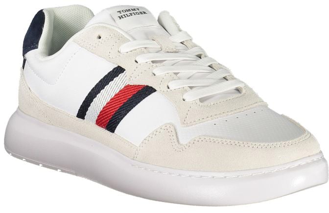 Tommy Hilfiger White Polyurethane Men Sneaker