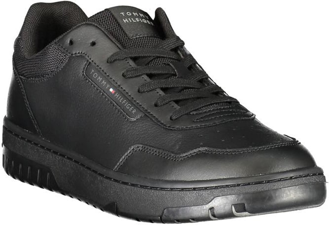 Tommy Hilfiger Black Leather Men Sneaker