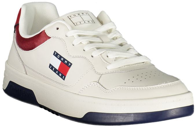 Tommy Hilfiger Bianco Polyurethane Men's Sneaker