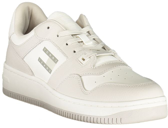 Tommy Hilfiger White Polyurethane Men Sneaker