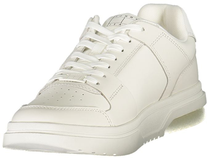 Tommy Hilfiger White Polyurethane Men Sneaker