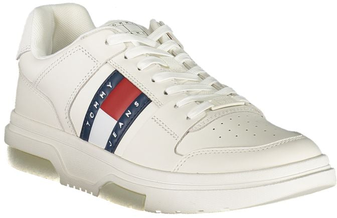 Tommy Hilfiger White Polyurethane Men Sneaker