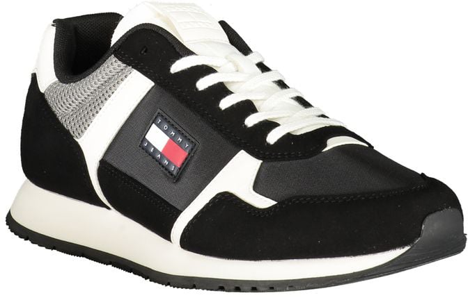 Tommy Hilfiger Black Polyurethane Men Sneaker