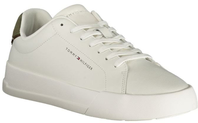 Tommy Hilfiger White Polyurethane Men Sneaker