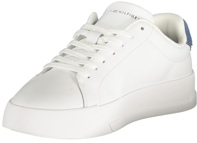 Tommy Hilfiger White Polyurethane Men's Sneaker