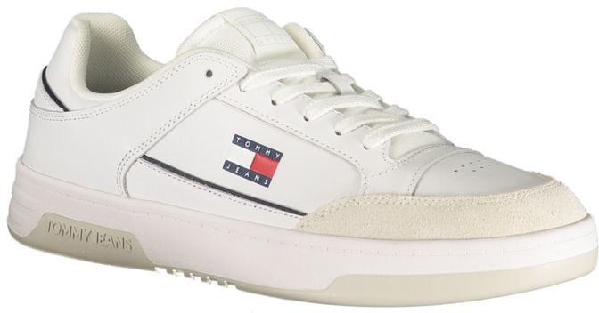 Tommy Hilfiger White Polyurethane Men Sneaker