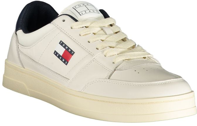 Tommy Hilfiger White Leather Men Sneaker