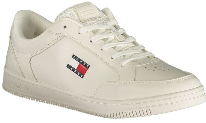 Tommy Hilfiger White Polyurethane Men Sneaker