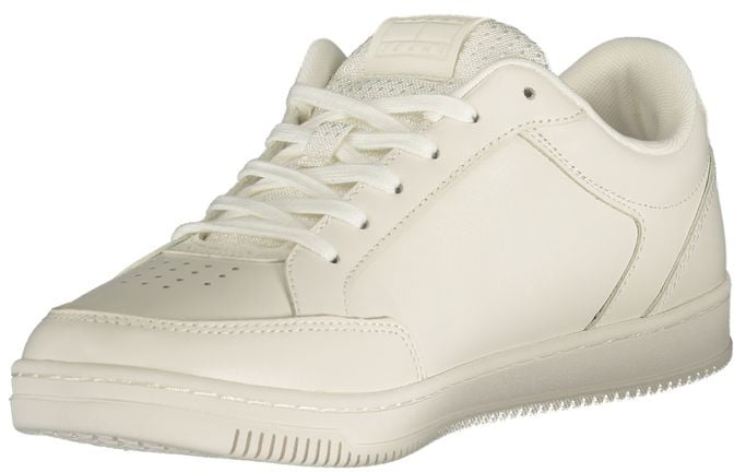 Tommy Hilfiger White Polyurethane Men Sneaker