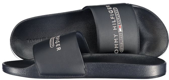 Tommy Hilfiger Blue Polyurethane Men Slipper