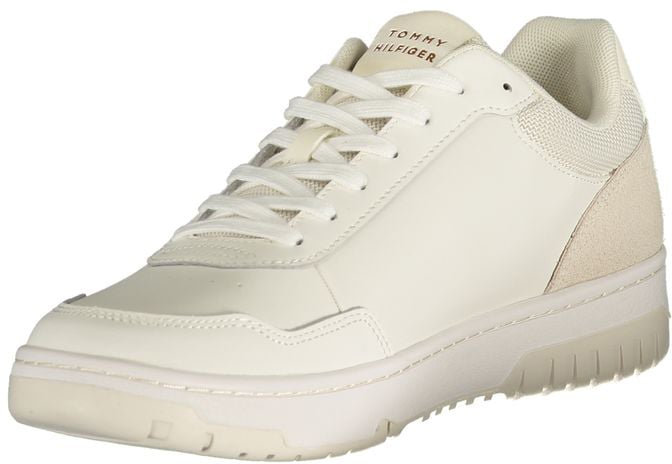 Tommy Hilfiger White Polyurethane Men's Sneaker