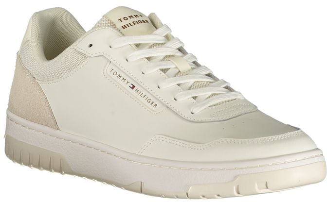 Tommy Hilfiger White Polyurethane Men's Sneaker