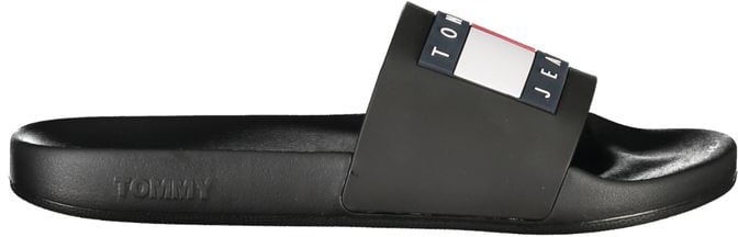 Tommy Hilfiger Black Polyurethane Men Slipper