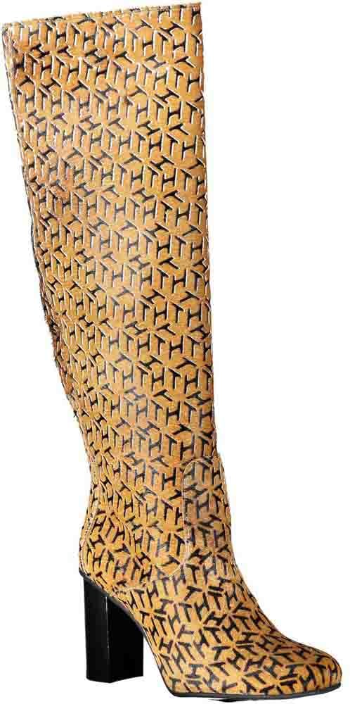 Tommy Hilfiger Beige Leather Women Boot