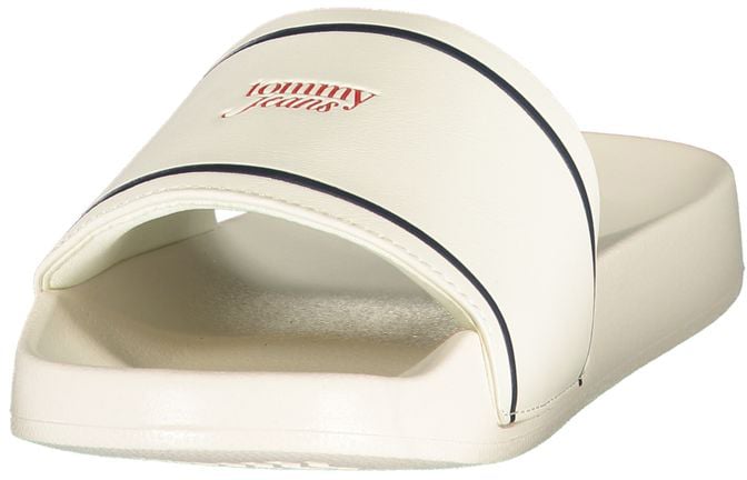 Tommy Hilfiger White Polyurethane Women's Slipper