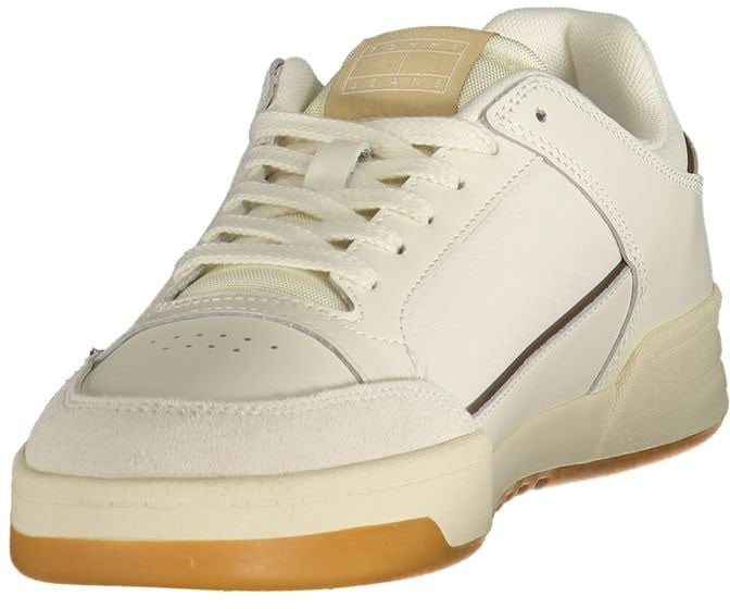 Tommy Hilfiger White Polyurethane Men's Sneaker