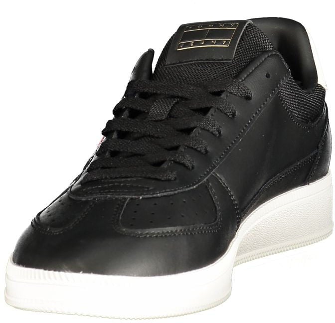 Tommy Hilfiger Black Polyurethane Men's Sneaker
