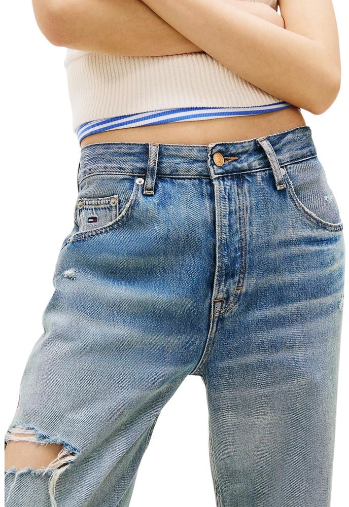 Tommy Hilfiger Jeans Blue Recycled Cotton Boyfriend Jeans
