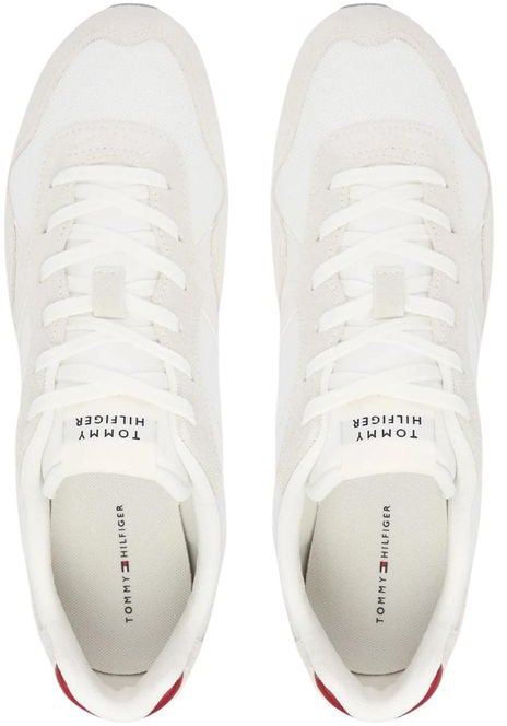 Tommy Hilfiger White Recycled Polyester Low Top Sneakers