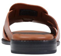 Tommy Hilfiger Brown Leather Flat Sandals