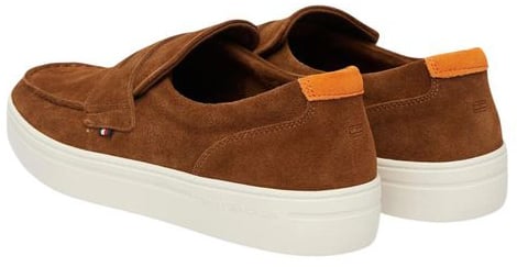 Tommy Hilfiger Brown Suede Leather Slip-On Loafers