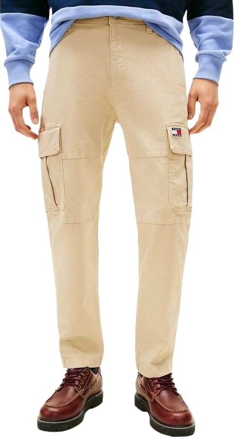 Tommy Hilfiger Jeans Beige Recycled Cotton Cargo Pants