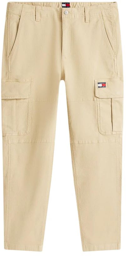 Tommy Hilfiger Jeans Beige Recycled Cotton Cargo Pants