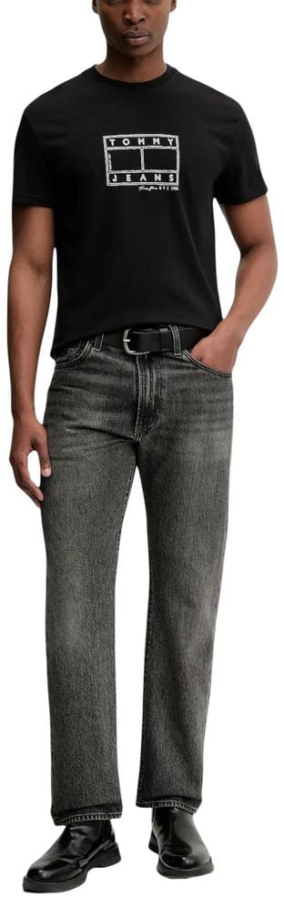 Tommy Hilfiger Jeans Black Recycled Cotton T-Shirt