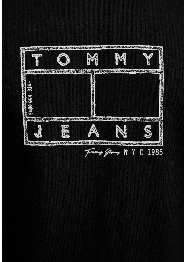 Tommy Hilfiger Jeans Black Recycled Cotton T-Shirt