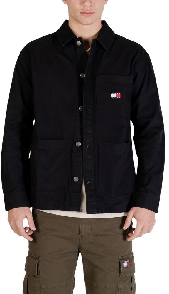 Tommy Hilfiger Jeans Black Recycled Cotton Jacket