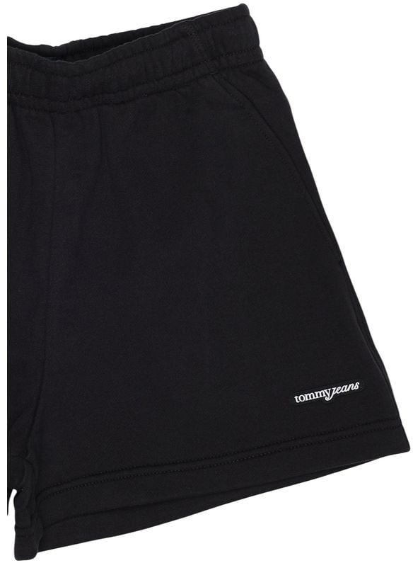 Tommy Hilfiger Jeans Black Recycled Cotton Short And Mini Shorts